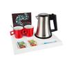 Wood White Signum Tray With Star Kettle